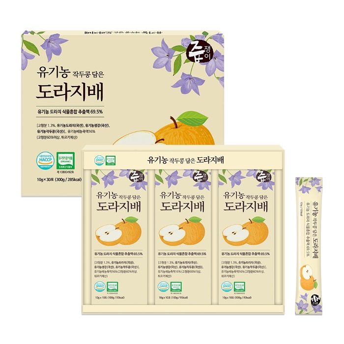 ★특가상품★ 즙쟁이 유기농 작두콩 담은 도라지배 스틱 1박스 30포 +쇼핑백증정